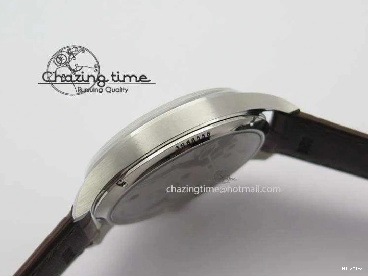 MIROTIME 0507 Sustainable Portuguese IW5444 SS White Dial RG Numbers On Brown Leather Strap A 7256